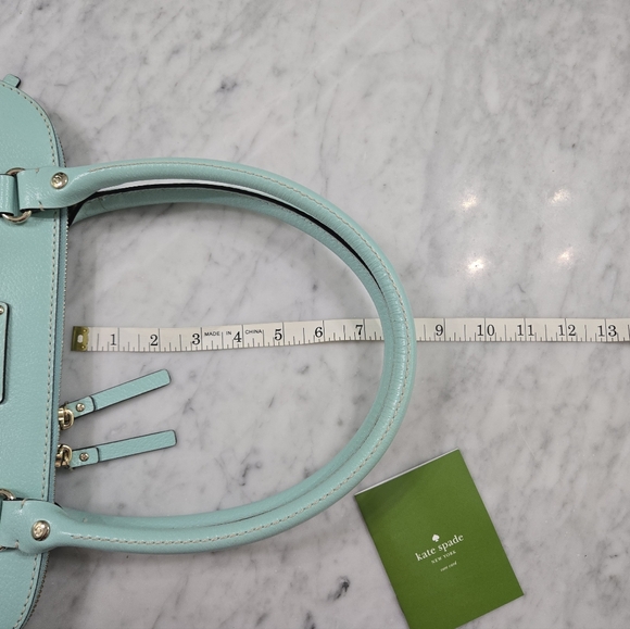 Kate Spade Satchel Bag Purse with Double Zipper 8" Drop - Aqua - Picture 14 of 16